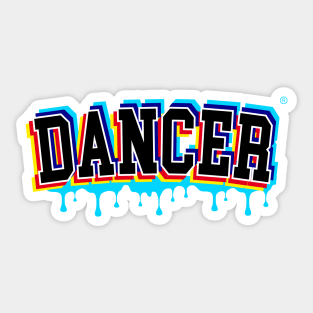 DANCER - streetdance color art 90s design Sticker